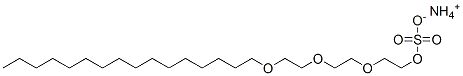 ammonium 2-[2-[2-(hexadecyloxy)ethoxy]ethoxy]ethyl sulphate 结构式