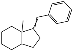 Octahydro-7a-methyl-1-phenylmethylene-1H-indene 结构式