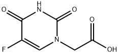 2,4-二氧代-5-氟-3,4-二氢-1(2H)-嘧啶乙酸 结构式