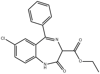 (Z)-ETHYL 7-CHLORO-2,3-DIHYDRO-2-OXO-5-PHENYL-1H-BENZO[E][1,4]DIAZEPINE-3-CARBOXYLATE 结构式