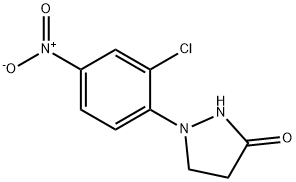 1-(2-CHLORO-4-NITROPHENYL)-3-HYDROXY-4,5-DIHYDRO-1H-PYRAZOLE 结构式