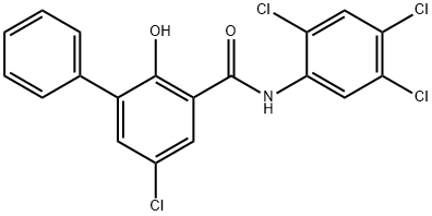 5-Chloro-2-hydroxy-N-(2,4,5-trichlorophenyl)-(1,1'-biphenyl)-3-carboxamide 结构式