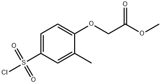 4-(METHOXYCARBONYLMETHYLENEOXY)-3-METHYL-BENZENESULFONYL CHLORIDE 结构式