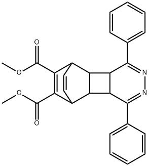 4a,4b,5,8,8a,8b-Hexahydro-1,4-diphenyl-5,8-ethenobenzo[3,4]cyclobuta[1,2-d]pyridazine-6,7-dicarboxylic acid dimethyl ester 结构式
