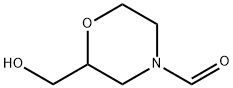 4-Morpholinecarboxaldehyde, 2-(hydroxymethyl)- (9CI) 结构式