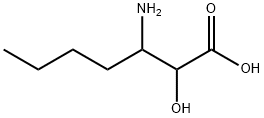 Heptanoic  acid,  3-amino-2-hydroxy- 结构式