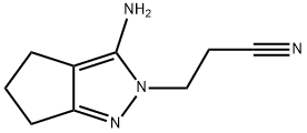 3-AMINO-2,4,5,6-TETRAHYDROCYCLOPENTAPYRAZOLE-2-PROPIONITRILE 结构式