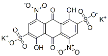 dipotassium 1,5-dihydroxy-9,10-dihydro-4,8-dinitro-9,10-dioxoanthracene-2,6-disulphonate 结构式