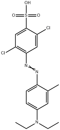 2,5-dichloro-4-[[4-(diethylamino)-o-tolyl]azo]benzenesulphonic acid 结构式