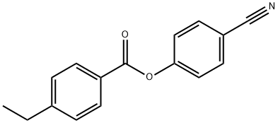 4-乙基苯甲酸4-氰基苯酯 结构式