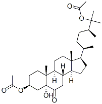 Ergostan-6-one, 3,25-bis(acetyloxy)-5-hydroxy-, (3beta,5alpha)- 结构式