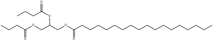2,3-bis(1-oxobutoxy)propyl stearate 结构式