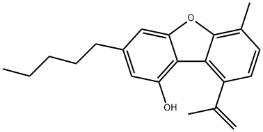 6-Methyl-9-isopropenyl-3-pentyldibenzofuran-1-ol 结构式