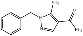 5-氨基-1-苄基-1H-吡唑-4-甲酰胺 结构式