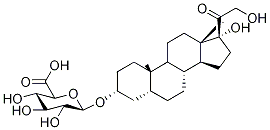 17,21-dihydroxy-20-oxo-5β-pregnan-3α-yl β-D-Glucopyranosiduronic Acid 结构式