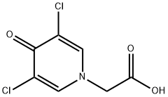 3,5-二氯-4-吡啶酮-1-乙酸 结构式
