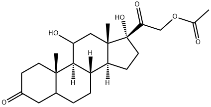 Pregnane-3,20-dione, 21-(acetyloxy)-11,17-dihydroxy- 结构式