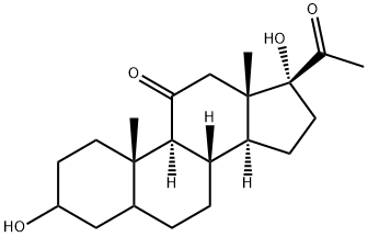 pregnane-3,17-diol-11,20-dione 结构式