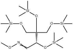 (S)-2,3,4-Tris[(trimethylsilyl)oxy]-3-[[(trimethylsilyl)oxy]methyl]butanal O-methyl oxime 结构式