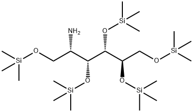 2-Amino-1-O,3-O,4-O,5-O,6-O-pentakis(trimethylsilyl)-2-deoxy-D-glucitol 结构式