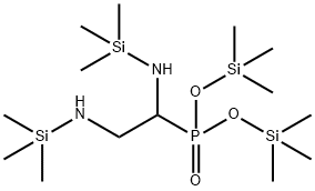 [1,2-Bis[(trimethylsilyl)amino]ethyl]phosphonic acid bis(trimethylsilyl) ester 结构式
