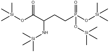 4-[Bis(trimethylsiloxy)phosphinyl]-2-[(trimethylsilyl)amino]butanoic acid trimethylsilyl ester 结构式