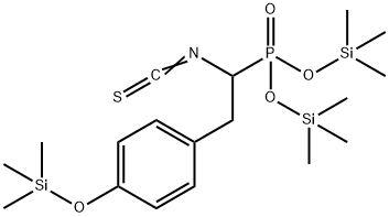 [1-Isothiocyanato-2-[4-(trimethylsiloxy)phenyl]ethyl]phosphonic acid bis(trimethylsilyl) ester 结构式