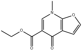 Furo[2,3-b]pyridine-5-carboxylic  acid,  4,7-dihydro-7-methyl-4-oxo-,  ethyl  ester 结构式