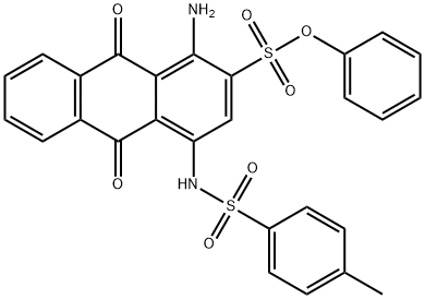 1-Amino-4-(4-methylphenylsulfonamido)-2-anthraquinonesulfonic acid,phe nyl ester 结构式