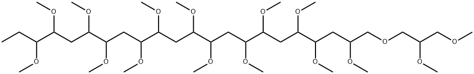 2,4,5,7,8,10,11,13,14,16,17,19,20-Tridecamethoxy-1-(2,3-dimethoxypropoxy)docosane 结构式
