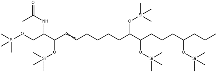 N-[2,9,10,14-Tetrakis[(trimethylsilyl)oxy]-1-[[(trimethylsilyl)oxy]methyl]-3-heptadecenyl]acetamide 结构式