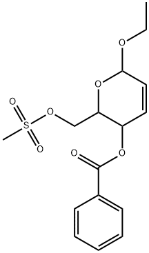 3-(Benzoyloxy)-6-ethoxy-3,6-dihydro-2H-pyran-2-methanol methanesulfonate 结构式