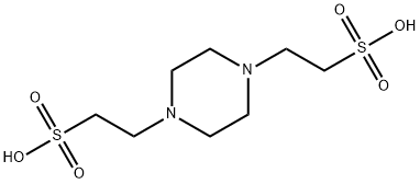 哌嗪-N,N'-二(2-乙磺酸) 结构式
