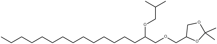 2,2-Dimethyl-4-[[[2-(2-methylpropoxy)hexadecyl]oxy]methyl]-1,3-dioxolane 结构式