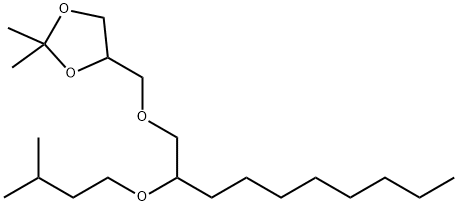 2,2-Dimethyl-4-[[[2-(3-methylbutoxy)decyl]oxy]methyl]-1,3-dioxolane 结构式