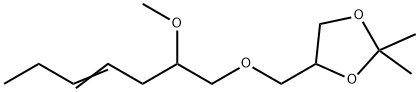 4-[[(2-Methoxy-4-heptenyl)oxy]methyl]-2,2-dimethyl-1,3-dioxolane 结构式