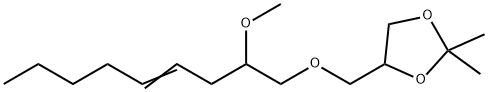 4-[[(2-Methoxy-4-nonenyl)oxy]methyl]-2,2-dimethyl-1,3-dioxolane 结构式