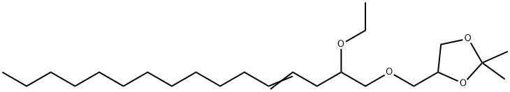4-[[(2-Ethoxy-4-hexadecenyl)oxy]methyl]-2,2-dimethyl-1,3-dioxolane 结构式