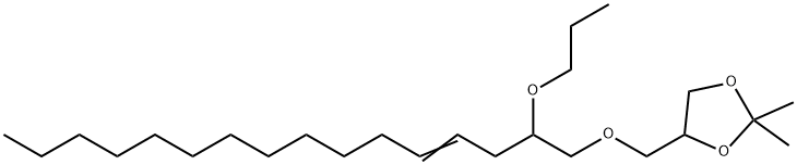 2,2-Dimethyl-4-[[(2-propoxy-4-hexadecenyl)oxy]methyl]-1,3-dioxolane 结构式
