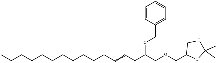 2,2-Dimethyl-4-[[(2-phenylmethoxy-4-hexadecenyl)oxy]methyl]-1,3-dioxolane 结构式