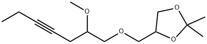 4-[[(2-Methoxy-4-heptynyl)oxy]methyl]-2,2-dimethyl-1,3-dioxolane 结构式
