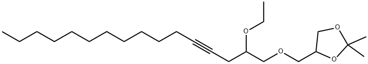 4-[[(2-Ethoxy-4-hexadecynyl)oxy]methyl]-2,2-dimethyl-1,3-dioxolane 结构式