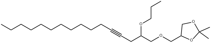 2,2-Dimethyl-4-[[(2-propoxy-4-hexadecynyl)oxy]methyl]-1,3-dioxolane 结构式