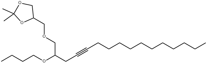 4-[[(2-Butoxy-4-hexadecynyl)oxy]methyl]-2,2-dimethyl-1,3-dioxolane 结构式