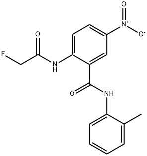 2-[(2-氟乙酰基)氨基]-N-(2-甲基苯基)-5-硝基-苯甲酰胺 结构式