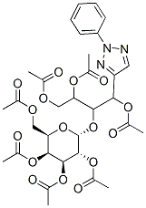 alpha-D-Galactopyranoside, 2,3-bis(acetyloxy)-1-[(acetyloxy)(2-phenyl- 2H-1,2,3-triazol-4-yl)methyl]propyl, 2,3,4,6-tetraacetate, [1S-[1R*(S* ),2S*]]- 结构式