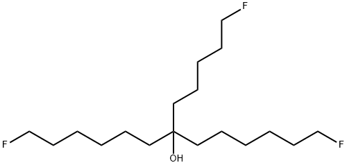 1,13-Difluoro-7-(5-fluoropentyl)tridecan-7-ol 结构式