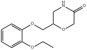 6-((2-乙氧基苯氧基)甲基)吗啉-3-酮 结构式