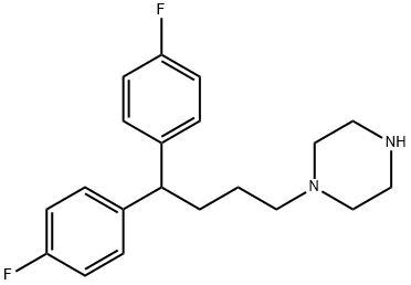 1-[4,4-双(4-氟苯基)丁基]哌嗪 结构式