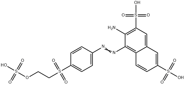 3-amino-4-[[4-[[2-(sulphooxy)ethyl]sulphonyl]phenyl]azo]naphthalene-2,7-disulphonic acid 结构式